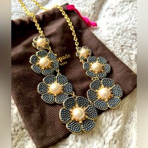 Kate Spade statement flower necklace